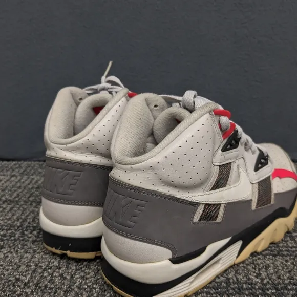 Nike Men's Air Trainer SC High Gray Red High-Top Sneakers Size 8.5