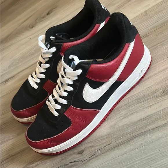 Nike Men's Athletic Shoes - Red, Black, and White