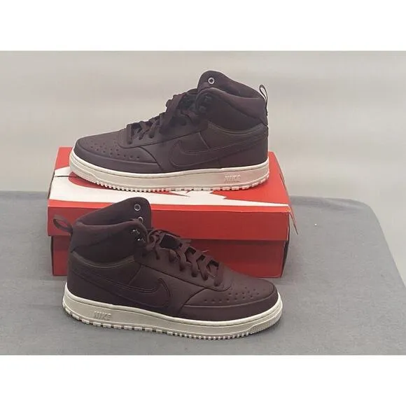Nike Men’s Court Vision Mid WNTR Size 9 Burgundy Crush