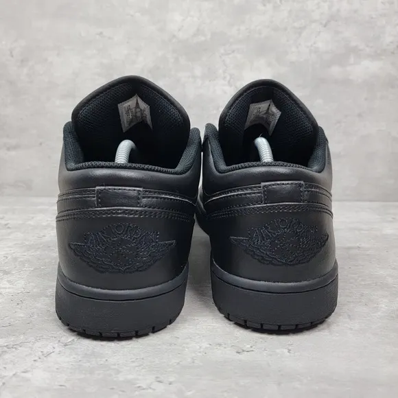 Nike Mens Size 12 Air Jordan 1 2022 Low Triple Black Shoes Sneakers Trainers