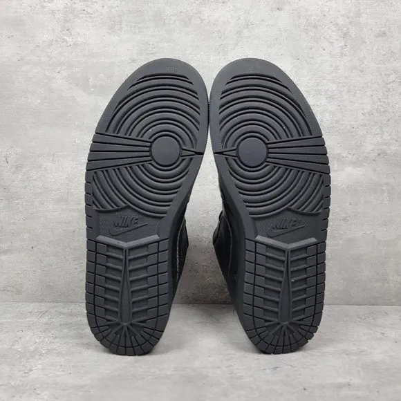 Nike Mens Size 12 Air Jordan 1 2022 Low Triple Black Shoes Sneakers Trainers