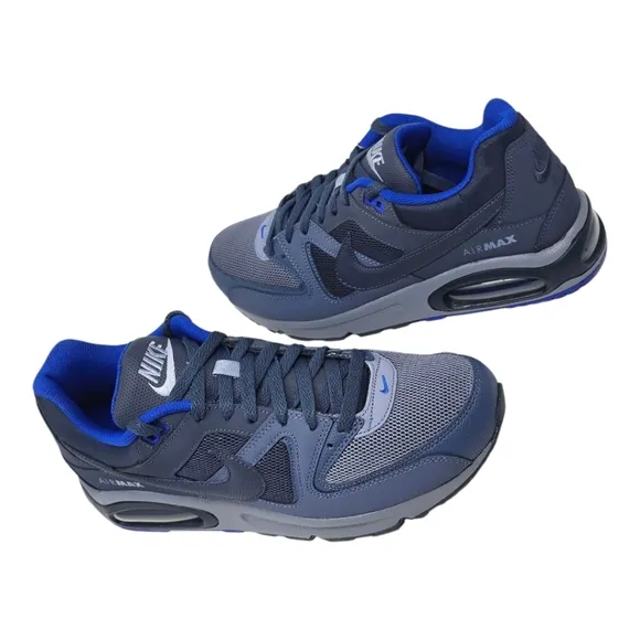 Nike Men's Size's Air Max Command Ashen Thunder Blue Running Shoes 62999 407