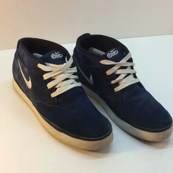 Nike Navy Blue Suede 6.0 Mid Sneakers Size 11