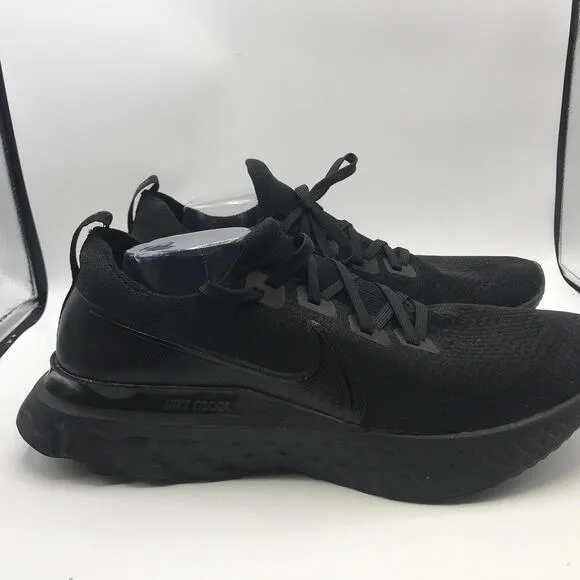 Nike React Infinity Run Flyknit Running Shoes Men's Size 14 Triple Black