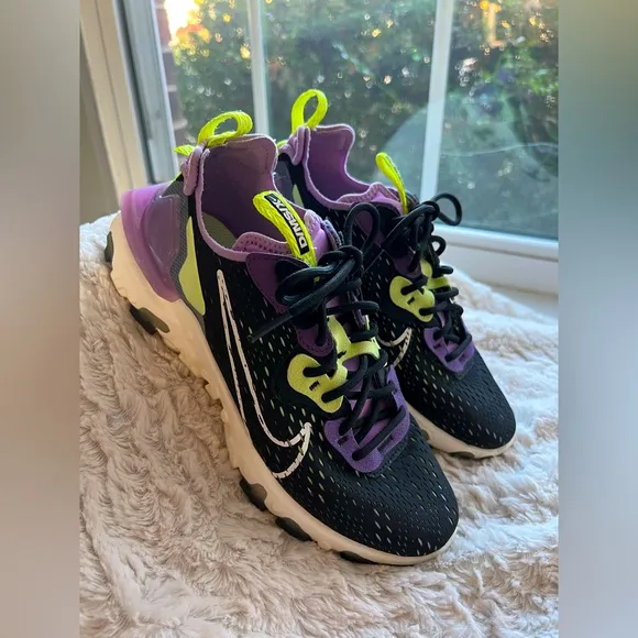 Nike React Vision Gravity Purple Volt Shoes Women’s 7.5 NWOT everyday tennis