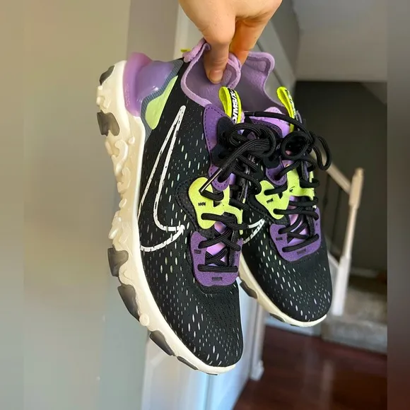 Nike React Vision Gravity Purple Volt Shoes Women’s 7.5 NWOT everyday tennis