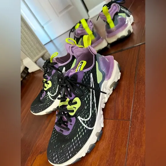 Nike React Vision Gravity Purple Volt Shoes Women’s 7.5 NWOT everyday tennis