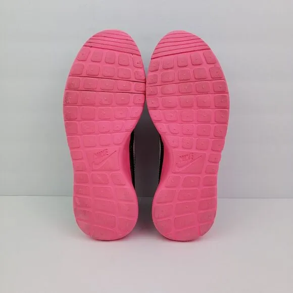 Nike Roshe One Flight Weight Girls Sz 4.5Y Womens Sz 6 Black Pink Running Shoes
