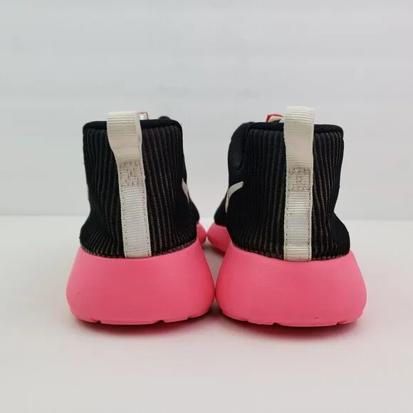 Nike Roshe One Flight Weight Girls Sz 4.5Y Womens Sz 6 Black Pink Running Shoes