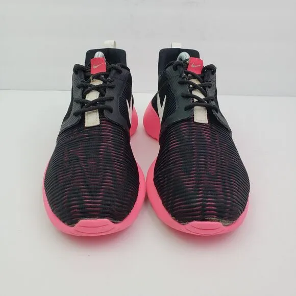 Nike Roshe One Flight Weight Girls Sz 4.5Y Womens Sz 6 Black Pink Running Shoes