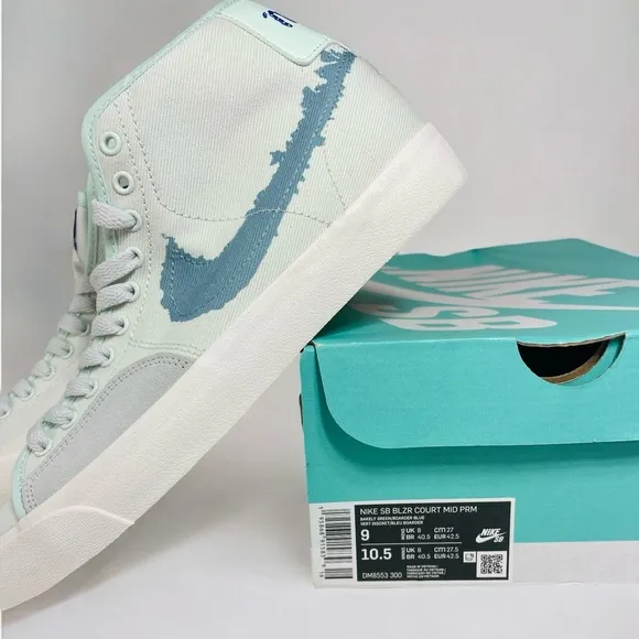 NIKE | SB Blazer Court Mid Sneakers High‎ Top Flat Sneaker Lace Up Suede Patch