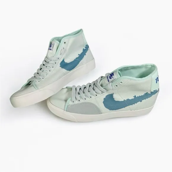 NIKE | SB Blazer Court Mid Sneakers High‎ Top Flat Sneaker Lace Up Suede Patch