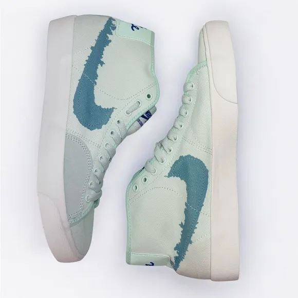 NIKE | SB Blazer Court Mid Sneakers High‎ Top Flat Sneaker Lace Up Suede Patch