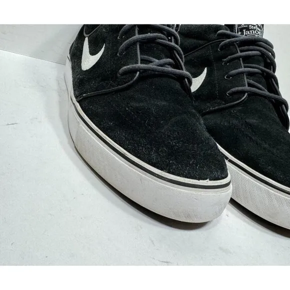 Nike SB Zoom Stefan Janoski Mid Mens Size 11.5 Black Suede Sneakers 443095-001