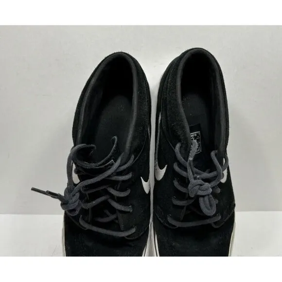 Nike SB Zoom Stefan Janoski Mid Mens Size 11.5 Black Suede Sneakers 443095-001