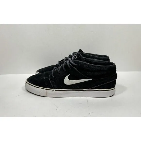 Nike SB Zoom Stefan Janoski Mid Mens Size 11.5 Black Suede Sneakers 443095-001