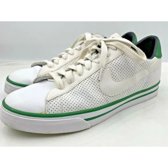 Nike Shoes Classic Low Leather White Green 318333-115 Mens Size 12