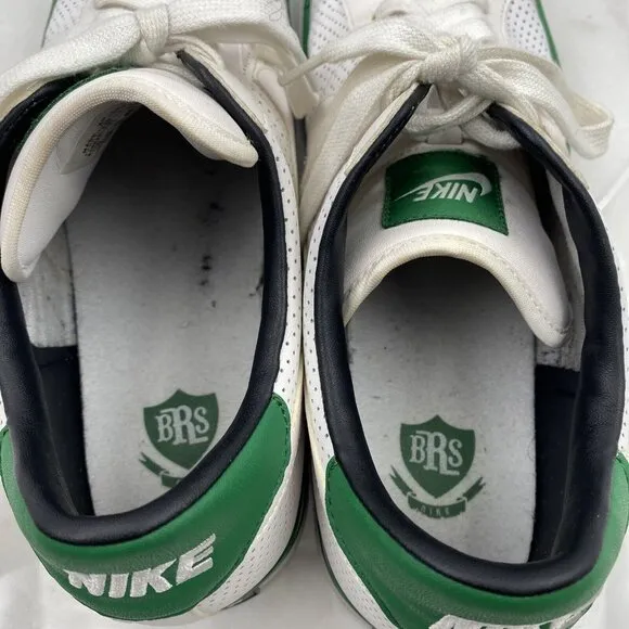 Nike Shoes Classic Low Leather White Green 318333-115 Mens Size 12