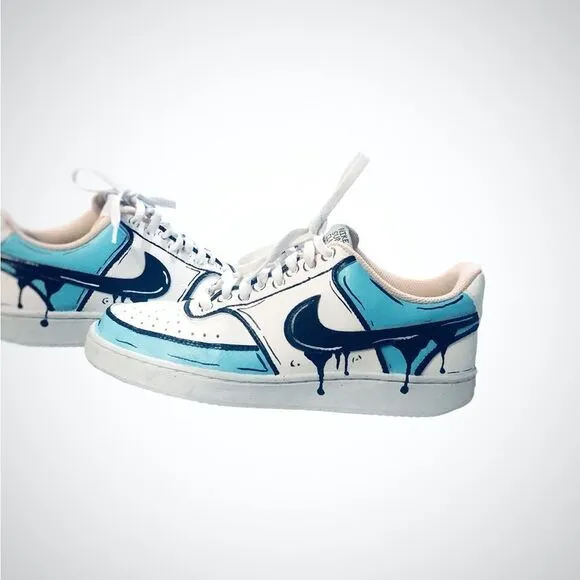 Nike Sun Club Hand Painted Refinished Size 9 Shoes
