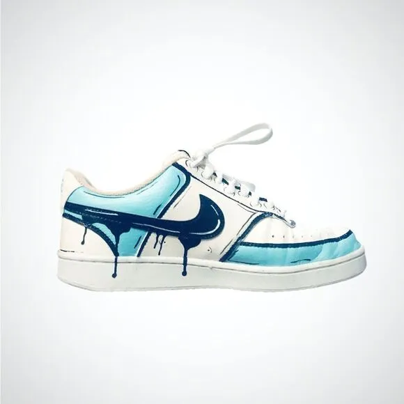 Nike Sun Club Hand Painted Refinished Size 9 Shoes
