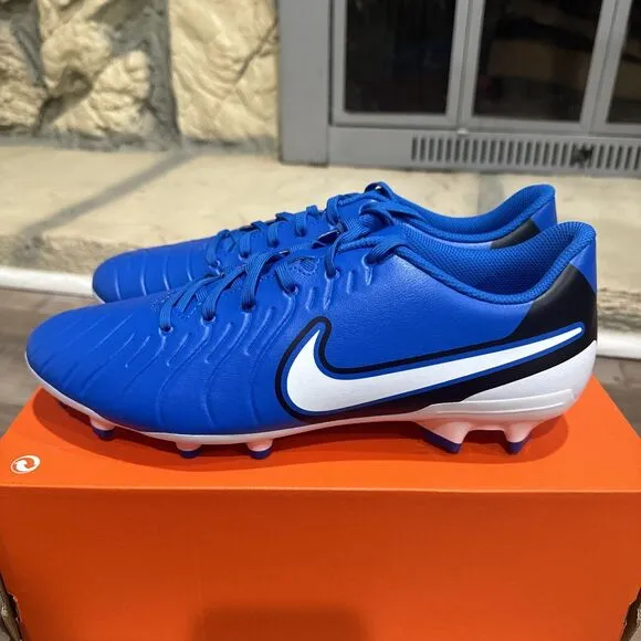 Nike Tiempo LEGEND CLUB 10 FG Mens 10.5 DV4344-400 Blue Football Cleats