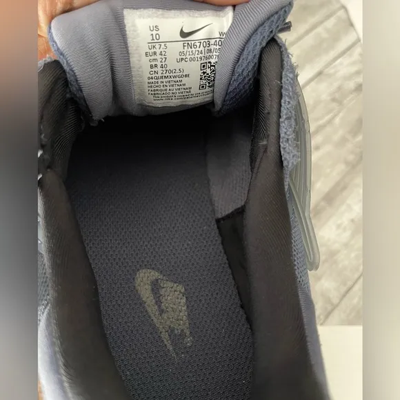 Nike V2K RUN Obsidian Wolf Grey Womens  LifeStyle Casual Shoes Sneakers