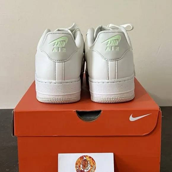 Nike White Athletic Shoes Iconic Air Force 1 Design