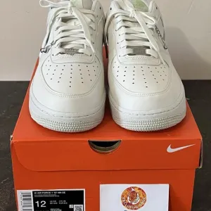 Nike White Athletic Shoes Iconic Air Force 1 Design