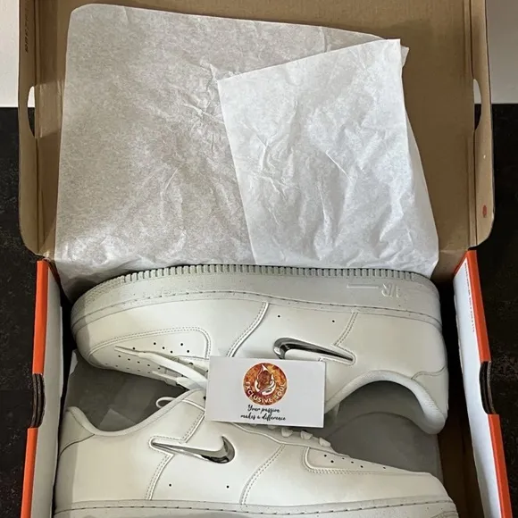 Nike White Athletic Shoes Iconic Air Force 1 Design