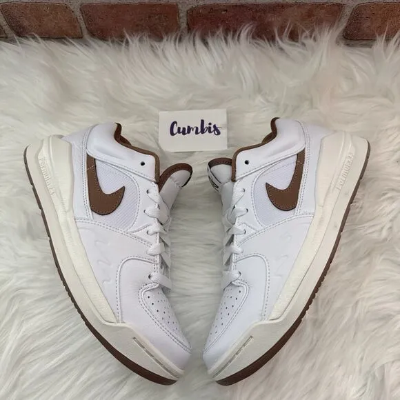Nike Wmns Jordan Stadium 90 White Brown Women Casual Shoes Size 6.5 FB2269-121