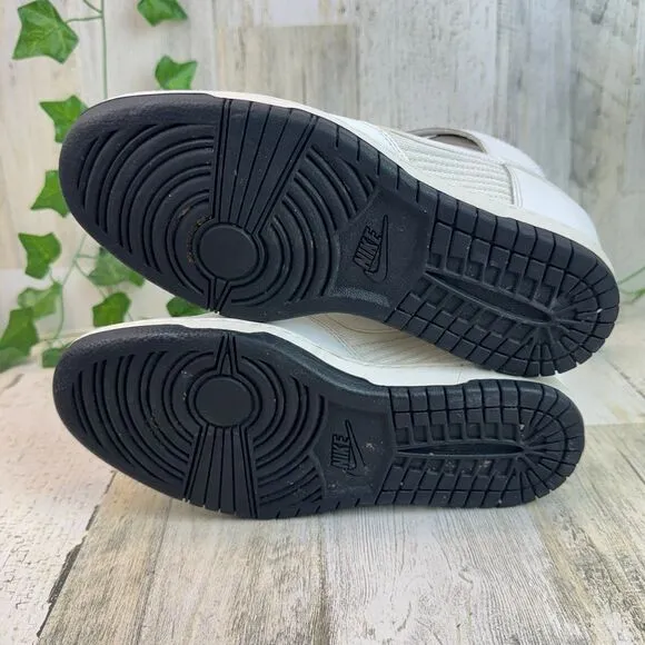 NIKE Womens US 8 Dunk Sky Hi TRIPLE WHITE Hidden Heel Wedge Shoes