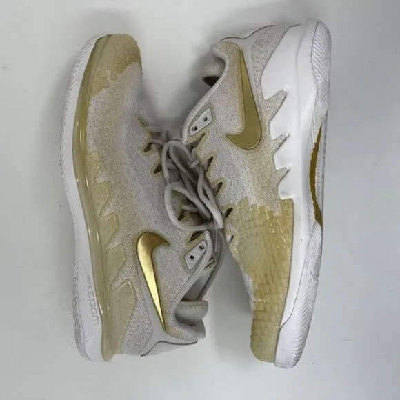 Nike Women Tennis Air Zoom Vapor X Knit Phantom Metallic Gold AR8835 003 Size 10