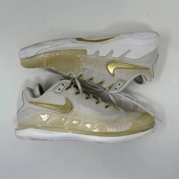 Nike Women Tennis Air Zoom Vapor X Knit Phantom Metallic Gold AR8835 003 Size 10