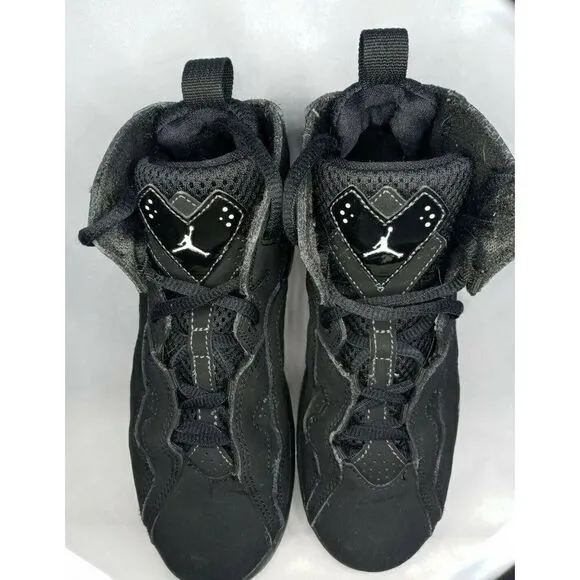 Nike Air Jordan  true flight 343796-010 Youth Size 1Y Black Suede Sneakers