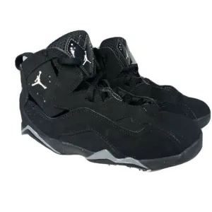 Nike Air Jordan  true flight 343796-010 Youth Size 1Y Black Suede Sneakers