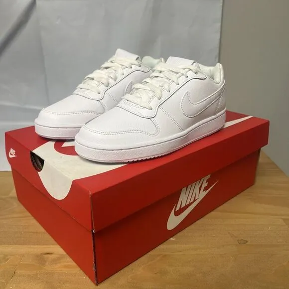 Nike Ebernon Low AQ1779-100 Sneaker Womens 5.5 White Leather Casual Shoes BBS130