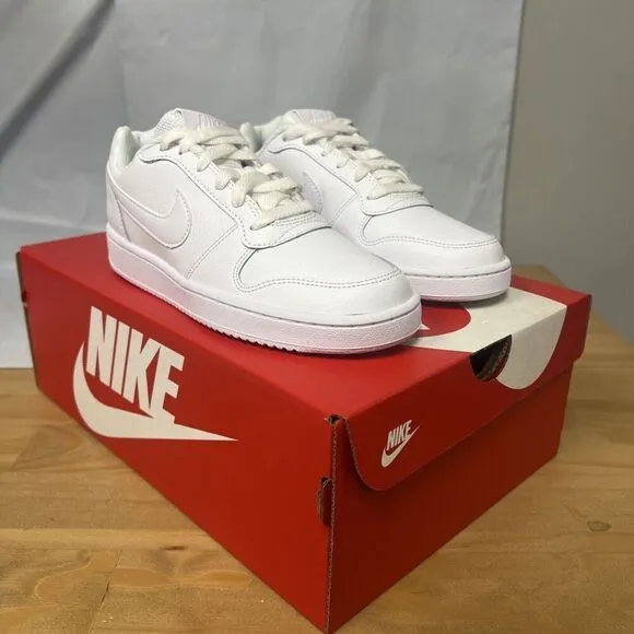 Nike Ebernon Low AQ1779-100 Sneaker Womens 5.5 White Leather Casual Shoes BBS130