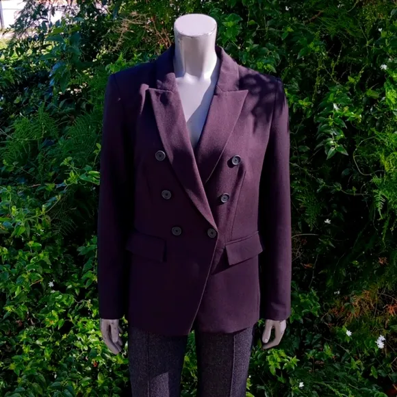 NINE WEST (VIETNAN) LADIES BLACK DOUBLE-BREASTED (Machine Washable) LUX BLAZER