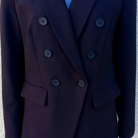 NINE WEST (VIETNAN) LADIES BLACK DOUBLE-BREASTED (Machine Washable) LUX BLAZER