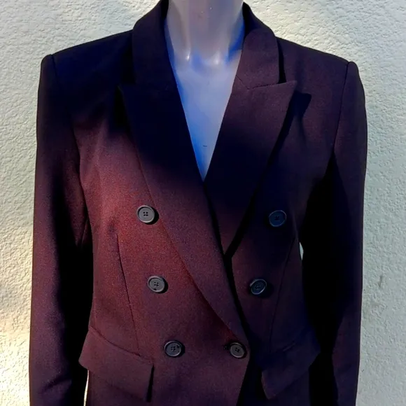NINE WEST (VIETNAN) LADIES BLACK DOUBLE-BREASTED (Machine Washable) LUX BLAZER