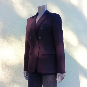 NINE WEST (VIETNAN) LADIES BLACK DOUBLE-BREASTED (Machine Washable) LUX BLAZER