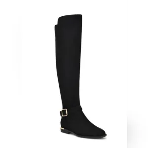Nine West Women's Andone Round Toe Over the Knee Casual Boots - Black- 7.5M