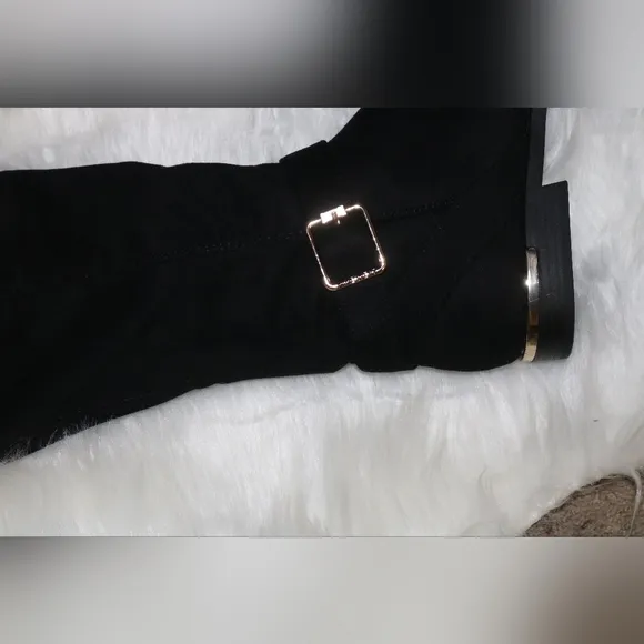 Nine West Women's Andone Round Toe Over the Knee Casual Boots - Black- 7.5M