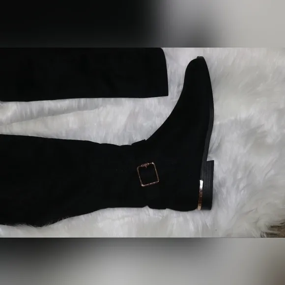 Nine West Women's Andone Round Toe Over the Knee Casual Boots - Black- 7.5M