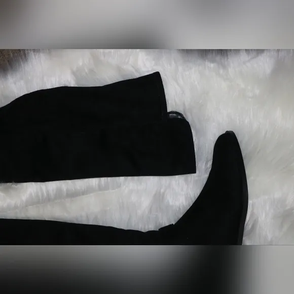 Nine West Women's Andone Round Toe Over the Knee Casual Boots - Black- 7.5M