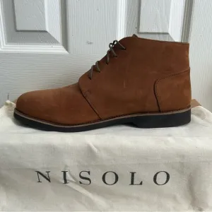Nisolo Brown Chukka Boots Suede Leather Lace-Up