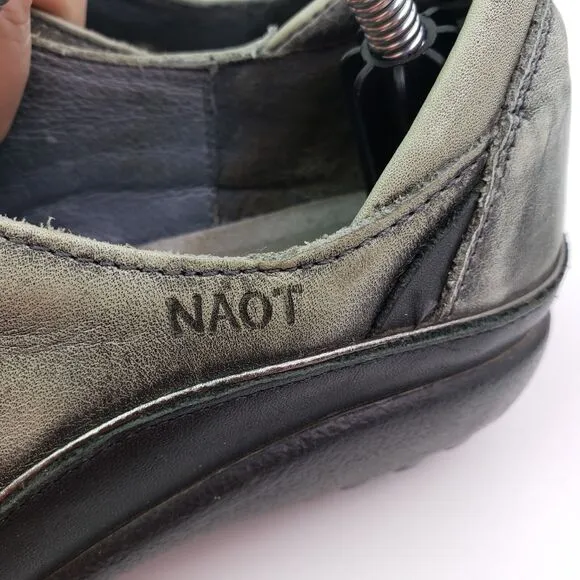 Noat Kumara Womens Size EU 37 US 6 Gray Black Leather Sneaker Shoes