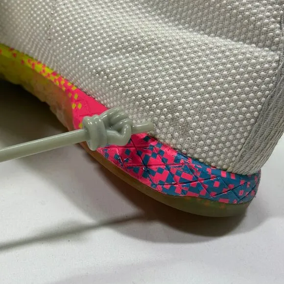 NOBULL Glitch White High-Top Training Shoes Rainbow Sole Sneakers Men 11 (W12.5)