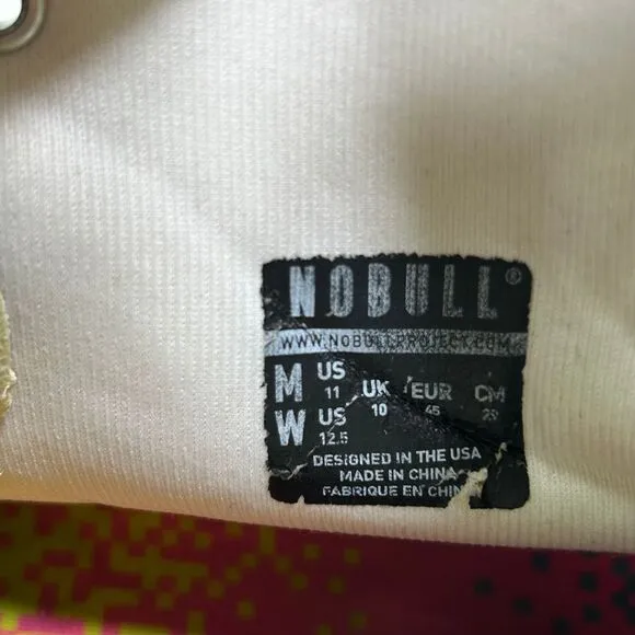NOBULL Glitch White High-Top Training Shoes Rainbow Sole Sneakers Men 11 (W12.5)
