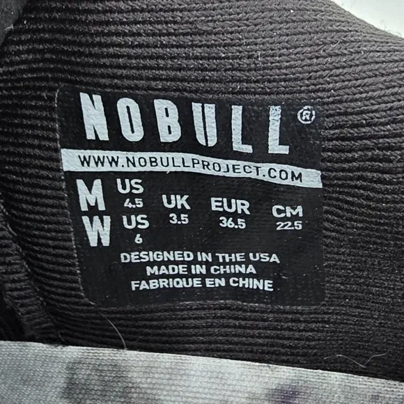 Nobull Shadow Tie-Dye Ripstop Runner Crossfit Black and Gray Trainer Shoes Sz 6